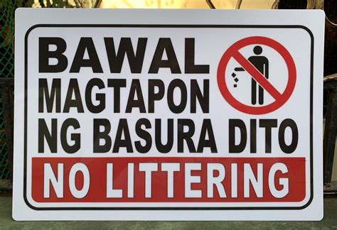 bawal magtapon ng basura slogan|File:No Littering .